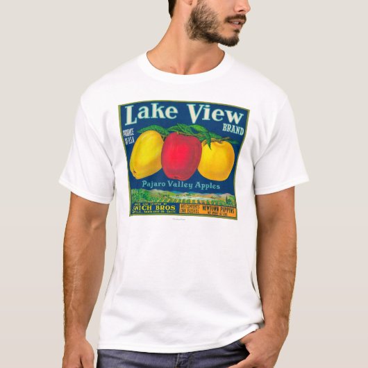 Uitzicht Apple Label meer - Watsonville, CA T-shirt (Voorkant)
