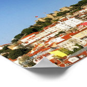 Uitzicht architectuur Lissabon Miradouro Castle Fo Poster (Hoek)