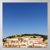 Uitzicht architectuur Lissabon Miradouro Castle Fo Poster (Voorkant)