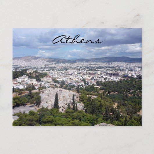 uitzicht athene briefkaart (Voorkant)