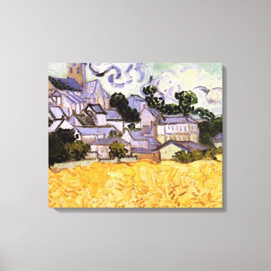 Uitzicht Auvers met kerk van Vincent van Gogh Canvas Afdruk (Voorkant)