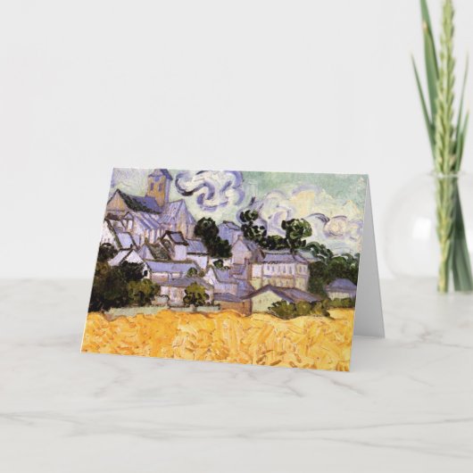 Uitzicht Auvers met kerk van Vincent van Gogh Kaart (Voorkant)
