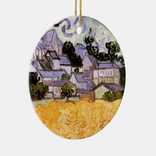 Uitzicht Auvers met kerk van Vincent van Gogh Keramisch Ornament (Rechts)