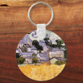 Uitzicht Auvers met kerk van Vincent van Gogh Sleutelhanger (Voorkant)
