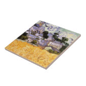 Uitzicht Auvers met kerk van Vincent van Gogh Tegeltje (Zijkant)