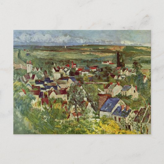 Uitzicht Auvers van Paul Cezanne Briefkaart (Voorkant)