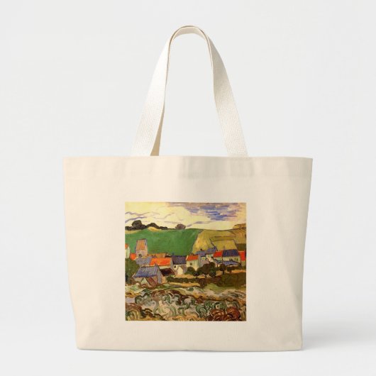 Uitzicht Auvers van Van Gogh Grote Tote Bag (Voorkant)