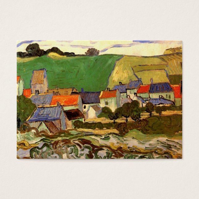Uitzicht Auvers van Van Gogh Visitekaartjes (Voorkant)