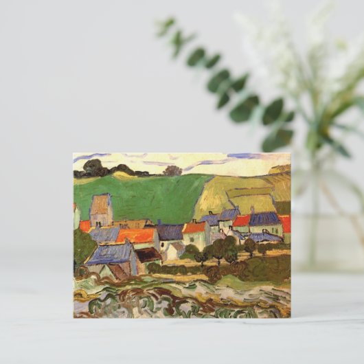 Uitzicht Auvers van Vincent van Gogh Briefkaart (Staand voorkant)