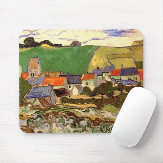 Uitzicht Auvers van Vincent van Gogh Muismat (Met muis)