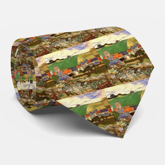 Uitzicht Auvers van Vincent van Gogh Stropdas (Opgerold)