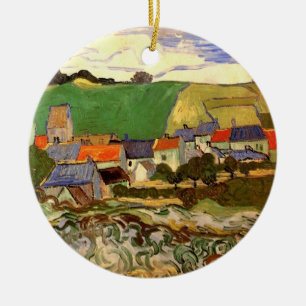 Uitzicht Auvers, Vincent van Gogh. Gelukkige verja Keramisch Ornament