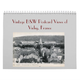  Uitzicht B&W-Briefkaart van Vichy Frankrijk Kalender