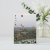 uitzicht bagan ballon briefkaart (Staand voorkant)