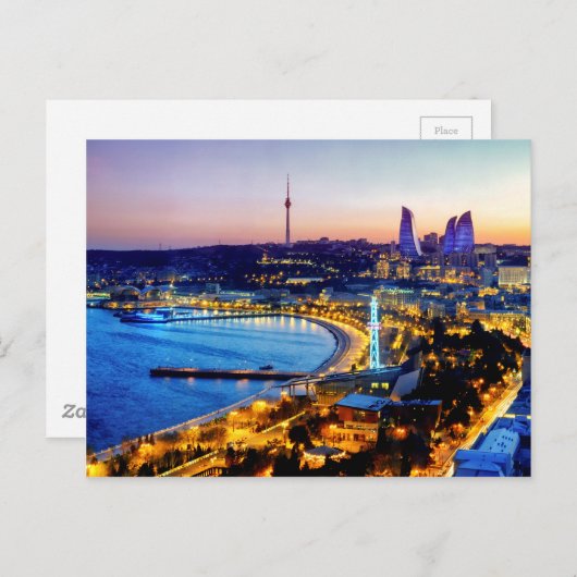 Uitzicht Bakoe Briefkaart (Voorkant / Achterkant)