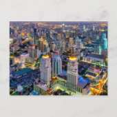 Uitzicht Bangkok 's nachts Briefkaart (Voorkant)