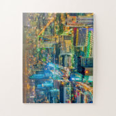 Uitzicht Bangkok 's nachts Legpuzzel (Verticaal)