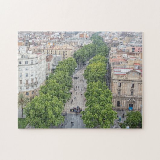 Uitzicht Barcelona La Rambla Legpuzzel (Horizontaal)