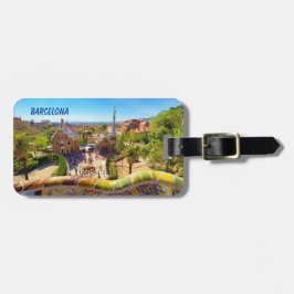 Uitzicht Barcelona-stad Bagagelabel