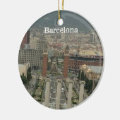 Uitzicht Barcelona-stad Keramisch Ornament (Links)