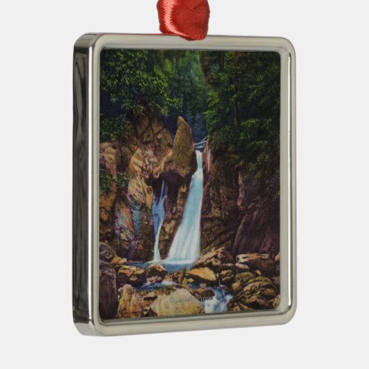 Uitzicht Bash-Bish Herfsten bij Great Barrington Metalen Ornament (Rechts)