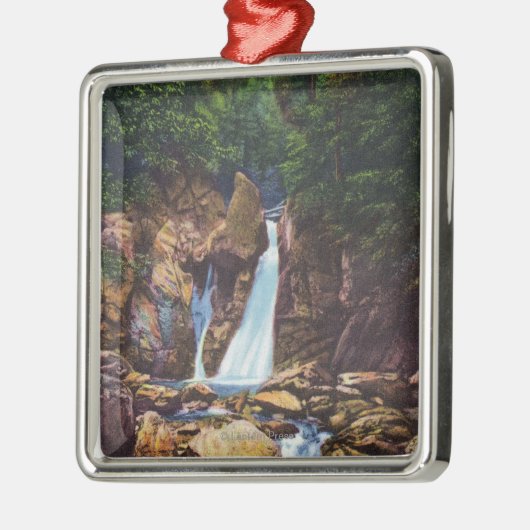 Uitzicht Bash-Bish Herfsten bij Great Barrington Metalen Ornament (Links)