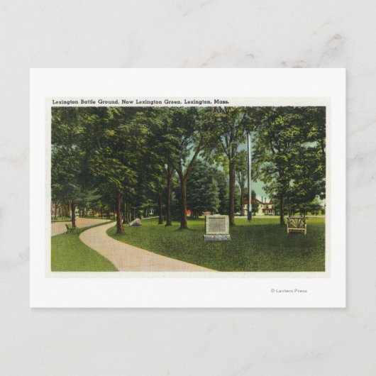 Uitzicht Battle Ground, nu Lexington Green Briefkaart (Voorkant)