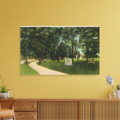 Uitzicht Battle Ground, nu Lexington Green Canvas Afdruk (Insitu (Woonkamer))