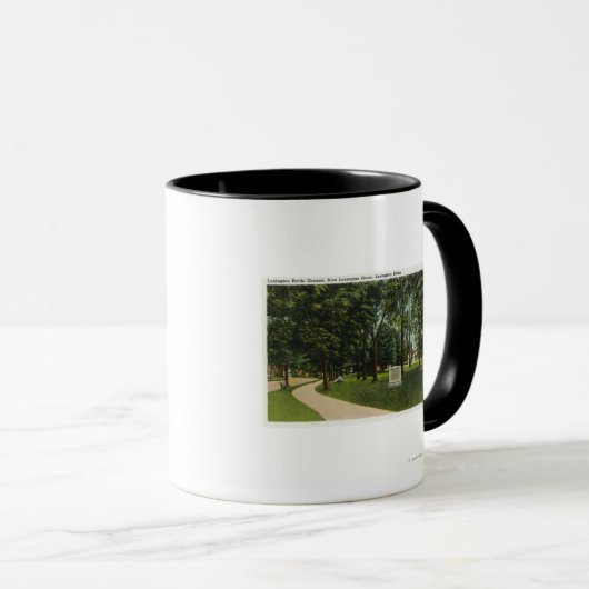 Uitzicht Battle Ground, nu Lexington Green Mok (Voorkant rechts)