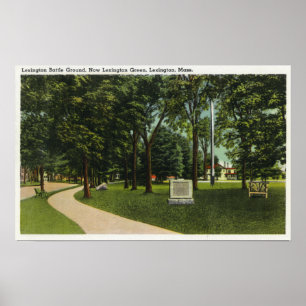 Uitzicht Battle Ground, nu Lexington Green Poster