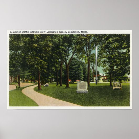 Uitzicht Battle Ground, nu Lexington Green Poster (Voorkant)