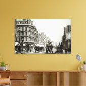 Uitzicht benedenlangs Oxford Street, Londen (foto) Canvas Afdruk (Insitu (Woonkamer))