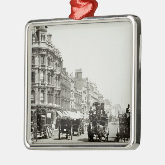 Uitzicht benedenlangs Oxford Street, Londen (foto) Metalen Ornament (Links)