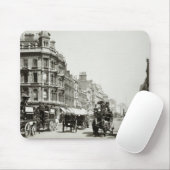 Uitzicht benedenlangs Oxford Street, Londen (foto) Muismat (Met muis)