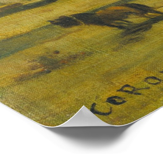 Uitzicht bij Epernon - Jean-Baptiste - Corot Fine  Poster (Hoek)