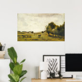 Uitzicht bij Epernon - Jean-Baptiste - Corot Fine  Poster (Thuiskantoor)