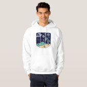 Uitzicht bij het strand 's nachts hoodie (Voorkant volledig)