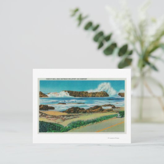 Uitzicht bij Seal Rock tussen Waldport en Newport Briefkaart (Staand voorkant)