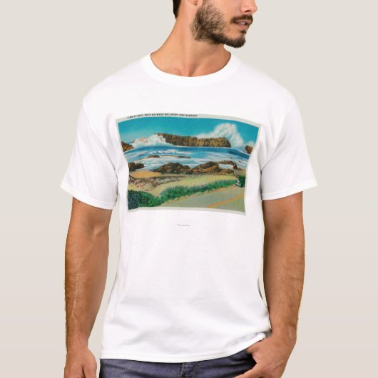 Uitzicht bij Seal Rock tussen Waldport en Newport T-shirt (Voorkant)