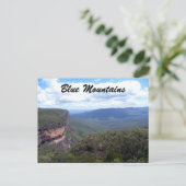 uitzicht blauwe bergen briefkaart (Staand voorkant)