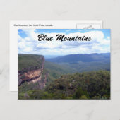 uitzicht blauwe bergen briefkaart (Voorkant / Achterkant)
