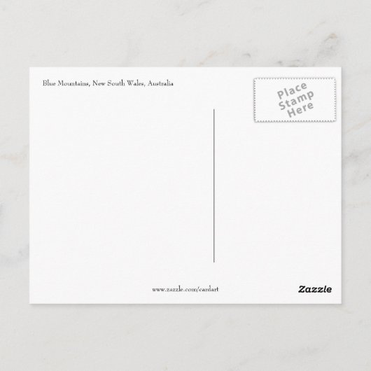 uitzicht blauwe bergen briefkaart (Achterkant)