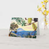 Uitzicht Blauwe Oceaan Kaart (Gele Bloem)