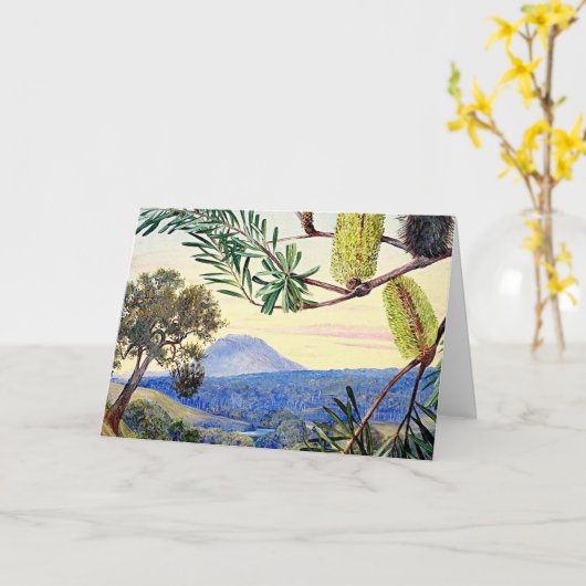 Uitzicht Blauwe Oceaan Kaart (Gele Bloem)