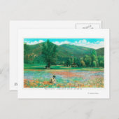 Uitzicht bloeiend veld briefkaart (Voorkant / Achterkant)