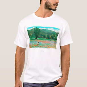 Uitzicht bloeiend veld t-shirt