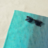 Uitzicht Bonaire Ocean met Boat Beach Towel Strandlaken (In situ)