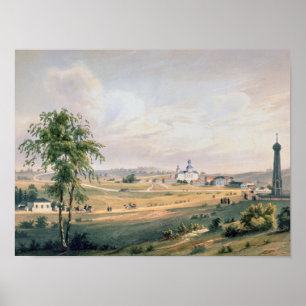 Uitzicht Borodino, plaats van de beslissende Poster