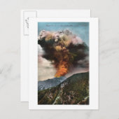 Uitzicht bosbrand in bergen briefkaart (Voorkant / Achterkant)