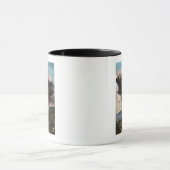 Uitzicht bosbrand in bergen mok (Midden)